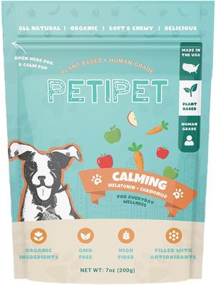 Calming Bites with Melatonin + Chamomile Apple & Carrot Flavored Soft Chew Calming Supplement for Dogs, 7-oz bag