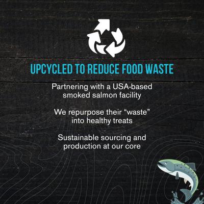 Smoked Salmon Skins Grain-Free dehydrated Dog Treats, 4-oz bag