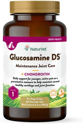 Maintenance Care Glucosamine DS Chewable Tablets Joint Supplement for Dogs & Cats, 60 count