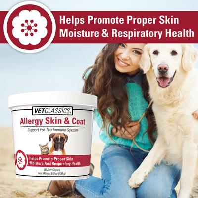 Allergy Skin & Coat Soft Chews Dog & Cat Supplement, 90 count