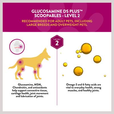 Scoopables Glucosamine DS Plus Level 2 Moderate Joint Care Dog Supplement, 11-oz bag