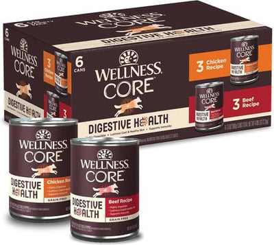 CORE Digestive Health Chicken & Beef Pate Variety Pack Grain-Free Wet Dog Food, 13-oz can, case of 6