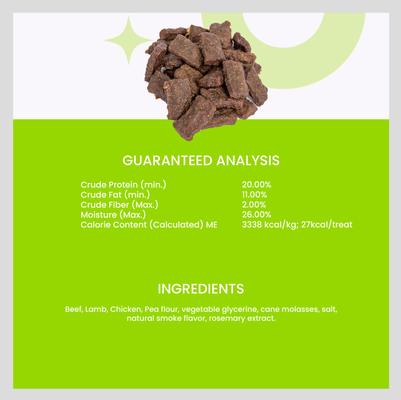 Nice Jerky Bites Beef and Lamb Grain-Free Dog Treats, 4-oz bag