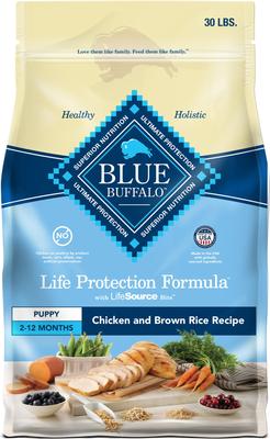 Bundle: Blue Buffalo Homestyle Recipe Puppy Chicken Dinner with Garden Vegetables Canned Food + Life Protection Formula Puppy Chicken & Brown Rice Recipe Dry Dog Food