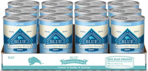 Bundle: Blue Buffalo Homestyle Recipe Puppy Chicken Dinner with Garden Vegetables Canned Food + Life Protection Formula Puppy Chicken & Brown Rice Recipe Dry Dog Food