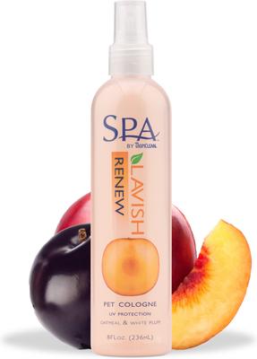 Spa Renew Dog Cologne Spray, Luscious Sweet Plum & Peaches Scent, 8-fl oz bottle
