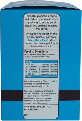 Microflora Plus for Digestion Capsules Daily Dog & Cat Supplement, 120 count