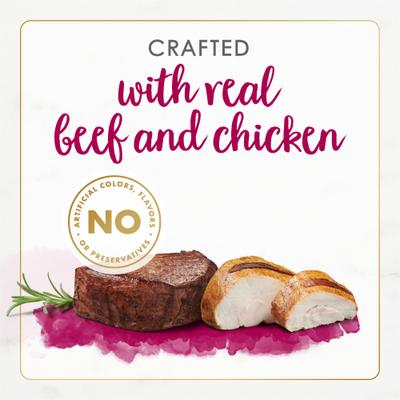 Gourmet Naturals Natural White Meat Chicken & Beef Recipe In Gravy Canned Cat Food, 3-oz can, case of 12