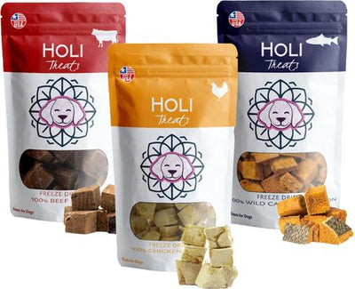 Treat Variety Pack Beef Liver, Wild Caught Salmon, Chicken Breast Dog & Cat Treat, 5.25-oz bag