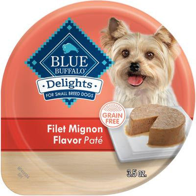 Divine Delights Filet Mignon Flavor Pate Dog Food Trays, 3.5-oz, case of 12