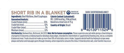 Short Rib in a Blanket Dog Chew, 1 count