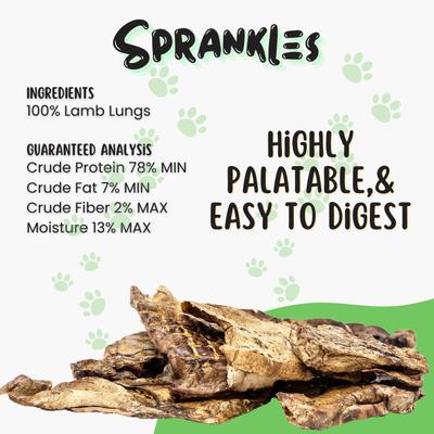 Lamb Lungs Dehydrated Dog Treats, 7-oz bag