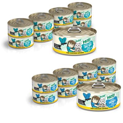 Bundle: BFF Play Pate Lovers Chicken Checkmate + Play Pate Lovers Chicken & Turkey Topsy Turvy Wet Cat Food