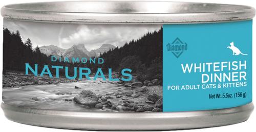 Naturals Whitefish Dinner Adult & Kitten Canned Cat Food, 5.5-oz, case of 48