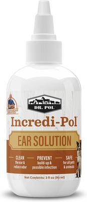 Incredi-Pol Ear Solution for Dogs, Cats, & All Pets, 3-fl oz bottle