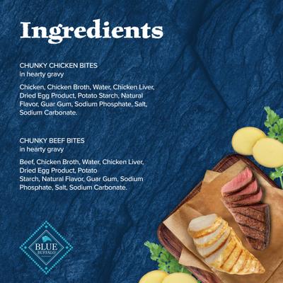 Wilderness Trail Toppers Wild Cuts Chicken & Beef Flavors Variety Pack Wet Dog Food, 3-oz pouch, case of 12