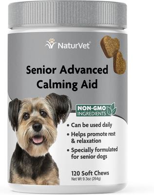 Advanced Calming Senior Hickory Smoked Bacon Flavored Soft Chew Supplement for Dogs, 60 count