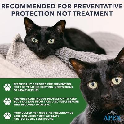 Topical Flea & Tick Treatment for Cats, >1.5 lbs, 6 doses