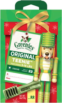 Original Natural Chicken Teenie Holiday Dental Dog Treats, 22 count