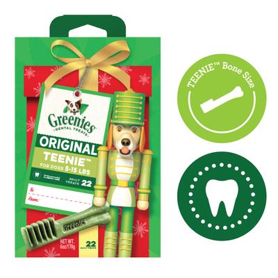 Original Natural Chicken Teenie Holiday Dental Dog Treats, 22 count
