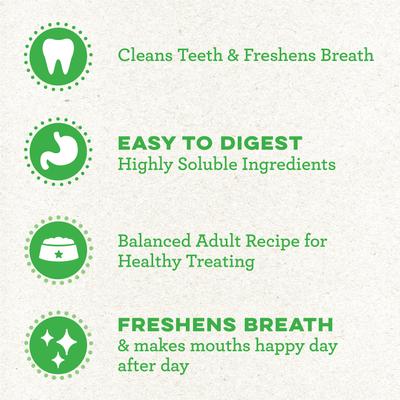 Original Natural Chicken Teenie Holiday Dental Dog Treats, 22 count