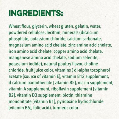 Original Natural Chicken Teenie Holiday Dental Dog Treats, 22 count