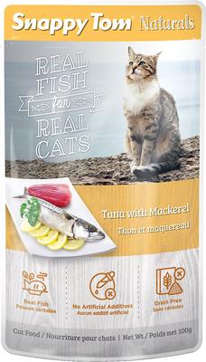 Comida para gatos Naturals Tuna Temptations con salmón, 3.5 oz (paquete de 12)