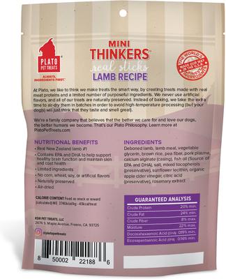 Mini Thinkers Real Sticks Lamb Recipe Dog Treats, 6-oz bag