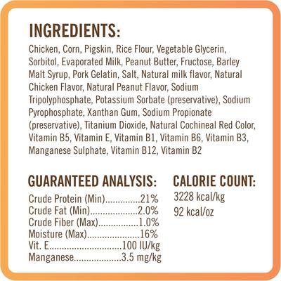 Mini Twists - Paquete variado de premios para perros con sabor a pollo, mantequilla de maní y leche, 12 unidades