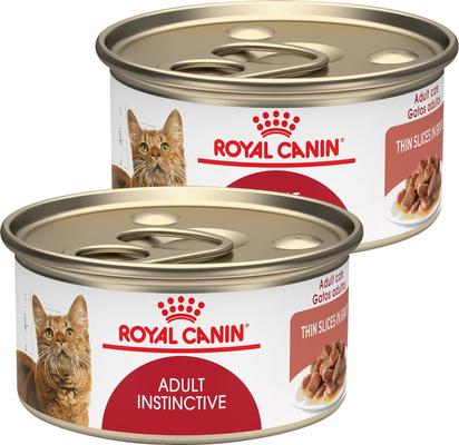 Feline Health Nutrition Adult Instinctive Thin Slices in Gravy Canned Cat Food, 3-oz, case of 24