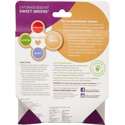 Kit de semillas de césped para gatos Sweet Greens, bolsa de 1 oz