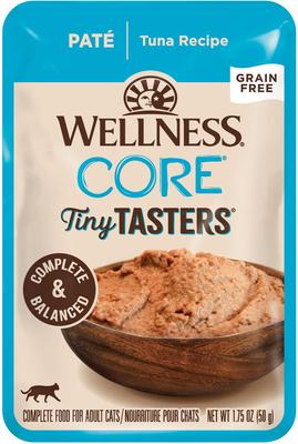 CORE Tiny Tasters - Alimento para gatos sin cereales, paquete variado de paté de pollo y pavo, 1.75 oz (paquete de 12)