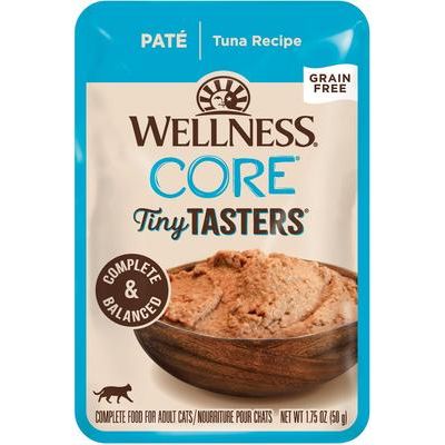 CORE Tiny Tasters - Alimento para gatos sin cereales con paté de pollo y ternera, 1,75 oz (paquete de 12)