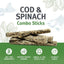 Cod & Spinach Combo Sticks Dog Treats, 6 count