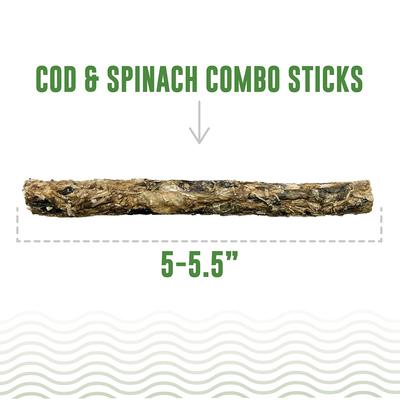 Cod & Spinach Combo Sticks Dog Treats, 6 count