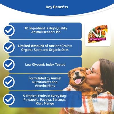 N&D Tropical Selection Lamb Adult Medium & Maxi Dry Dog Food, 22-lb bag