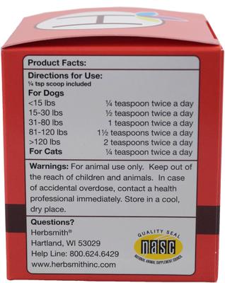 Herbal Blends Bladder Care Powdered Dog & Cat Supplement, 75g jar
