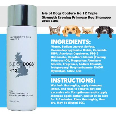 Coature No.12 Triple Strength Evening Primrose Dog Shampoo, 250-ml bottle