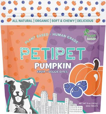 Pumpkin Fruit + Veggie Bites Gluten-Free Adult Soft & Chewy Dog Treats, 5-oz bag