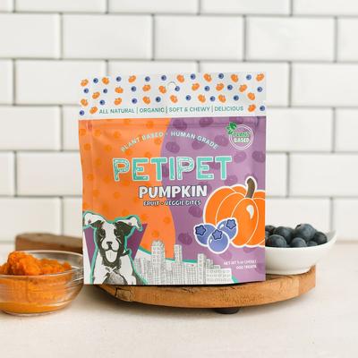 Pumpkin Fruit + Veggie Bites Gluten-Free Adult Soft & Chewy Dog Treats, 5-oz bag