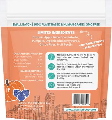 Pumpkin Fruit + Veggie Bites Gluten-Free Adult Soft & Chewy Dog Treats, 5-oz bag