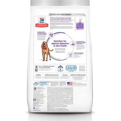 Alimento seco para perros adultos de razas grandes con estómago y piel sensibles, receta de pollo y cebada, bolsa de 30 lb