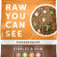 Comida para perros cruda liofilizada y croquetas ricas en proteínas con receta de pollo "Raw You Can See", bolsa de 15 lb