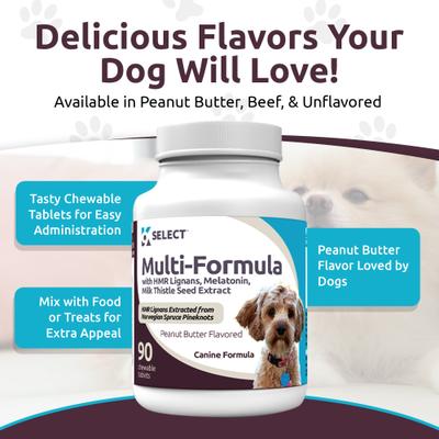 HMR Multi-Formula Peanut Butter Formula Dog Hormone Supplement, 10 mg, 90 count