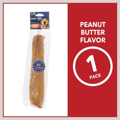 Beefhide 10-inch Rolls Peanut Butter Flavored Dog Hard Chews, 1 count