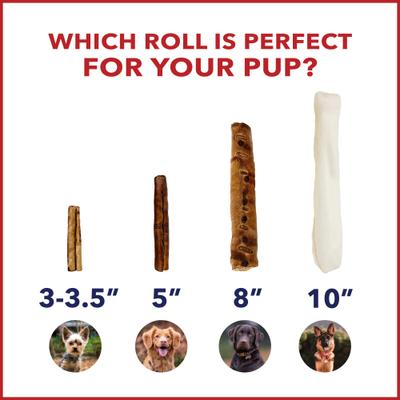 Beefhide 10-inch Rolls Peanut Butter Flavored Dog Hard Chews, 1 count