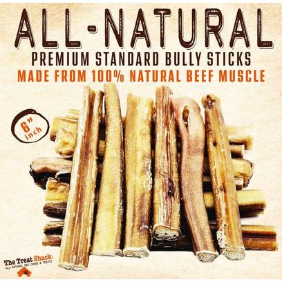 Premios para perros Bully Sticks de 6 pulgadas, 6 unidades
