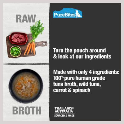 Dog Broths Tuna & Vegetables Food Topping, 2-oz bag