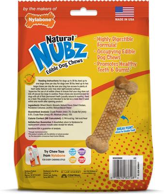 Bundle: Nylabone Nubz Large Chicken Treats, 16 count + Power Chew Pretzel Chew Toy