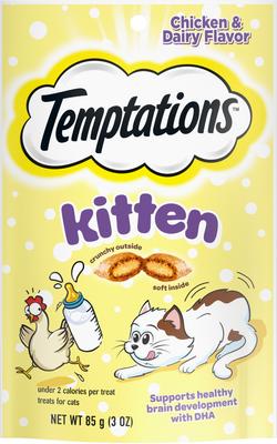 Chicken & Dairy Flavor Crunchy & Soft Kitten Treats, 6.3-oz bag